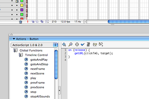 code for flash invisible button